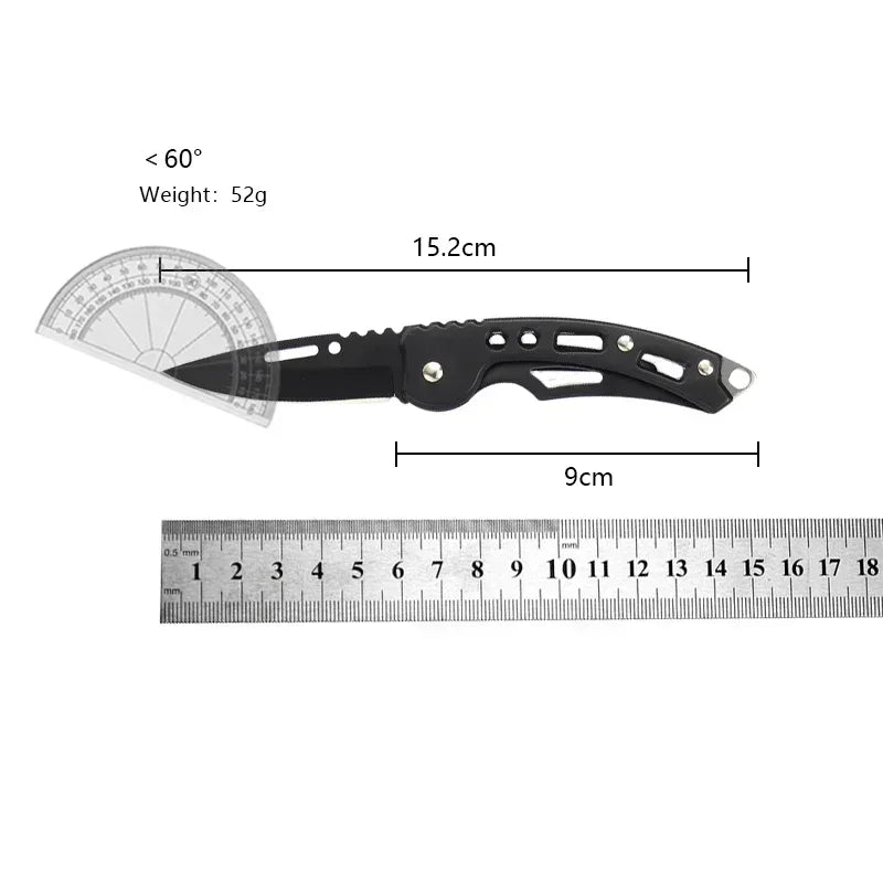 Rainbow UK Legal Carry Stainless Steel Keychain Folding Knife – Non-Locking, 2.5-Inch Blade, Portable Multi-Functional Pocket Fruit Knife