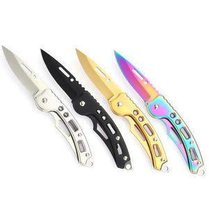 Rainbow UK Legal Carry Stainless Steel Keychain Folding Knife – Non-Locking, 2.5-Inch Blade, Portable Multi-Functional Pocket Fruit Knife